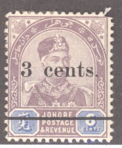 Malay States- Johore, Scott #28, MPG