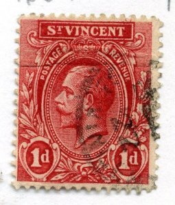 ST.VINCENT;  1921 early GV issue fine used 1d. value
