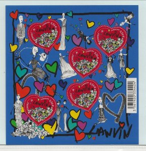 FRANCE Sc 3751A NH MINISHEET OF 2010 - HEARTS - (CT5)