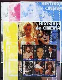 Angola 2002 History of the Cinema #03 large perf sheetlet...