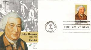 #1941 John Hanson Spectrum FDC