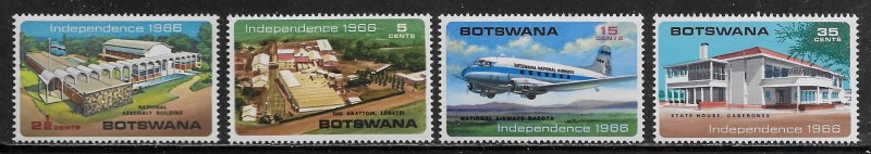 Botswana Scott #'s 1 - 4 MH