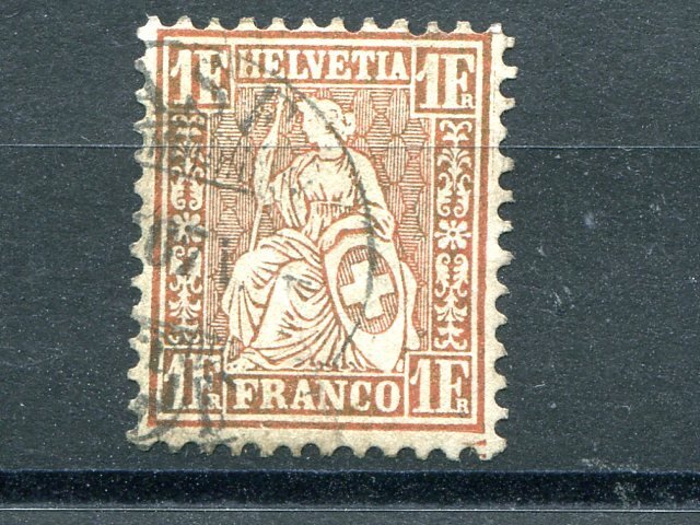 Switzerland #50a Used Cat $620. small faults  - Lakeshore Philatelics