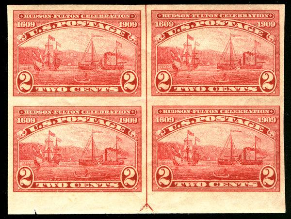 US #373 SCV $360.00 BOTTOM ARROW BLOCK, XF mint never hinged, very RARE and u...