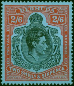 Bermuda 1943 2s6d Black & Red-Pale Blue SG117b V.F VLMM