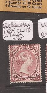 Falkland Islands 1885 QV 1d SG 7 MOG (3dbp)