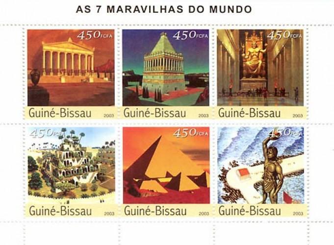 GUINEA BISSAU 2003 SHEET SEVEN WONDERS OF THE WORLD