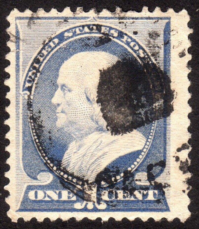 1887, US 1c, Franklin, Used, Sc 212