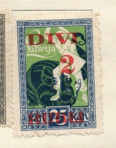 Latvia 1919-20 Early Issue Fine Mint Hinged 2R. Surcharged NW-191766