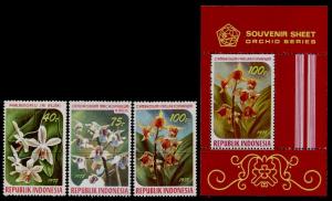 Indonesia 1036-8a MNH Flowers, Orchids