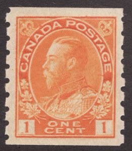 1923 Canada Sc# 126 - 1¢ KGV Admiral - Die 1 Coil Stamp - MH