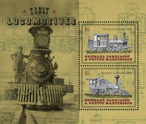 Grenada Grenadines - 2014 - Early Locomotives  - S/S - MNH