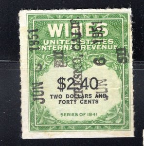 RE153 used Wine Stamp