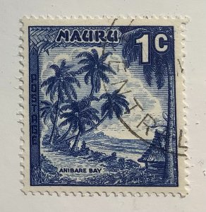 Nauru 1966  Scott 58 used - 1c,  local landscape,  Anibare Bay