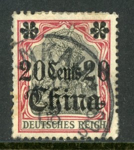 China 1905 Germany 20¢/40pf Germania Unwmk Michel 32 (Sc #41) Hankau Cancel E957