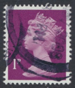 GB 1p Machin  SG Y1761  Used  2 bands  SC# MH245  see scans
