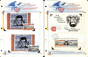 Sanda Island Stamp Collection on 12 White Ace Pages, John F. Kennedy, Covers