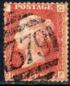 1876 Sg 43 1d Rosa-Rot' Gf 'Platte 194 Mit 379 Charlton Duplex Stempel Gute Used