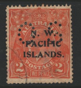 Australia North West Pacific Islands Sc#44 Used - perfin OS