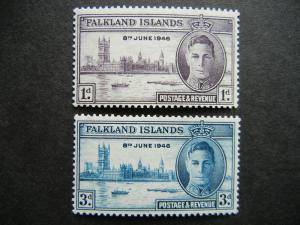 Falkland Islands 1946 Victory, SG 164-5 mnh