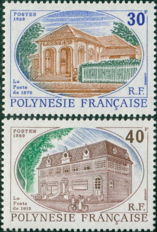 French Polynesia 1989 Sc#501-502,SG551-552 Tahitian Postal History set MNH