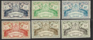 Guadeloupe #168-186, Dolphins, M-NH*-