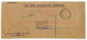 QQ132 1957 Honiara Solomon Islands Crosby Isle Of Man UK Cover {samwells-covers}