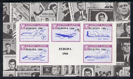 Guernsey - Alderney 1965 Europa overprint on Aircraft imp...