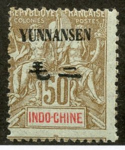 France-Offices In China Yunnan Fou, Scott #12, Unused, Hinged