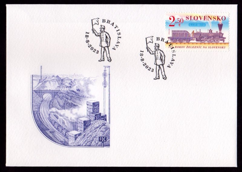 SLOVAKIA - 2023 175 YEARS RAILWAYS IN SLOVAKIA - FDC
