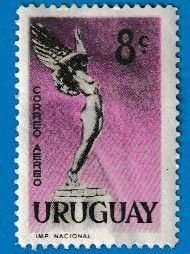 URUGUAY SCOTT#C183 1959 8c WINGED GODDESS MONUMENT - MH