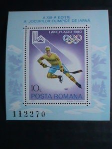 ​Romania Stamp:1979-SC# 2932  Winter Olympic-Lake Placid'80-mnh-S/S sheet-rare