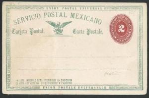 MEXICO Early 2c postcard unused............................................66157