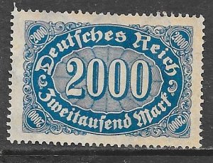 Germany 205: 2000m Numeral, unused, NG, F-VF