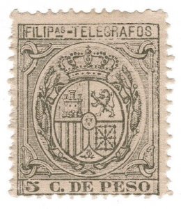 (I.B) Philippines Telegraphs : 5c Olive-Grey