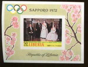 LIBERIA SOUVENIR SHEET #C190 MNH - Japanese Royal Family  Winter Games - FOS113