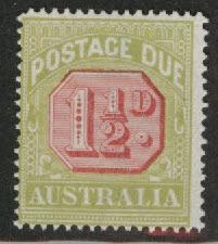 Australial Scott J52 MH* 1925 postage due perf 14, wmk 10