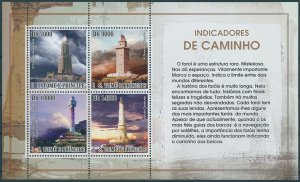 Sao Tome & Principe 2007 MNH Lighthouses Stamps Alexandria Lighthouse 4v M/S