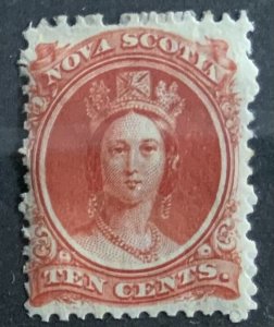 NOVA SCOTIA 1860 10c SG28 MOUNTED MINT..