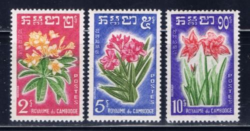 Cambodia 91-93 Never Hinged 1961 Flowers set; 