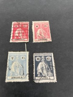 Angola sc 139-142,145,147 u perf 15x14