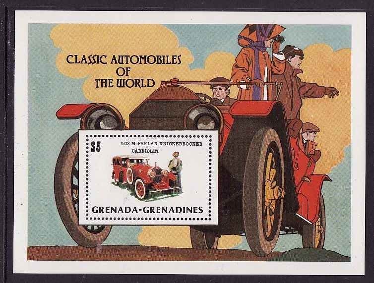 Grenada Grenadines-Sc#554-unused NH sheet-Classic Cars-1923