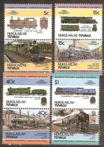 Tuvalu - Nukufetau 1985 Locomotive Railway Train Transport 8v MNH ++ 2281