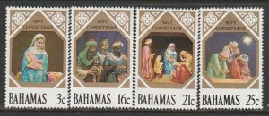 1977 Bahamas - Sc 416-9 - MNH VF - 4 single - Christmas