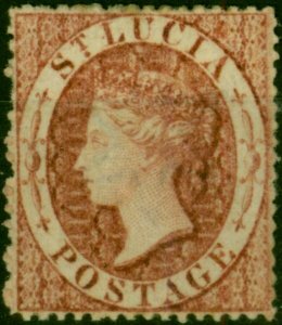 St Lucia 1860 (1d) Rose-Red SG1 Fine & Fresh MM