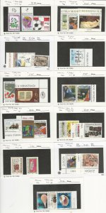 Croatia Postage Stamps, #300//329 Mint NH, 1996-97, JFZ