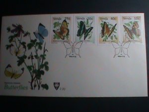 ​VENDA-FDC 1990 -COVER-COLORFUL BEAUTIFUL  BUTTERFLIES- MNH  COVER-VERY FINE