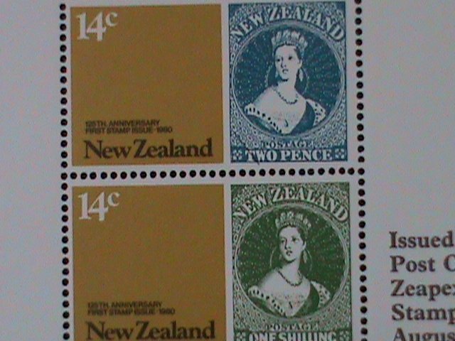 ​NEW ZEALAND-1980- SC#705a NEW ZEALAND POSTAGE STAMP 125TH ANNIV: MNH-S/S VF