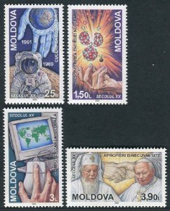 Moldova 2000 MNH Stamps Scott 349-352 Pope John Paul II Space Nuclear Bomb Moon