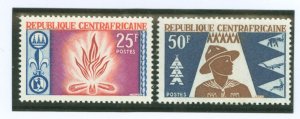 Central African Republic #56-57 Mint (NH) Single (Complete Set) (Scouts)